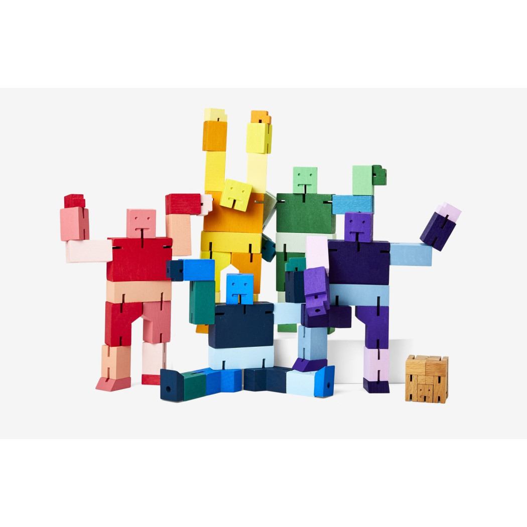 Multi Yellow Small Capsule - Drewniane Klocki Roboty - CUBEBOT