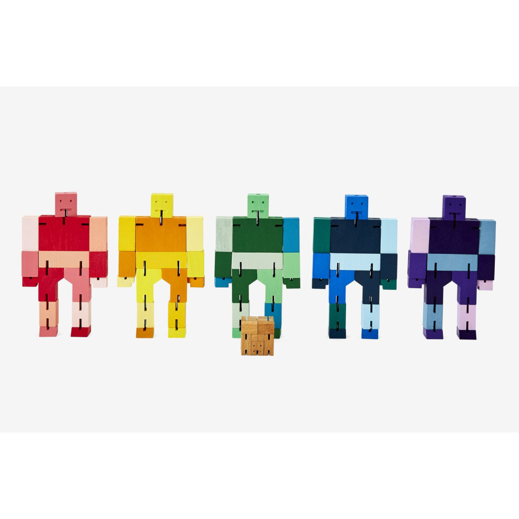 Multi Yellow Small Capsule - Drewniane Klocki Roboty - CUBEBOT