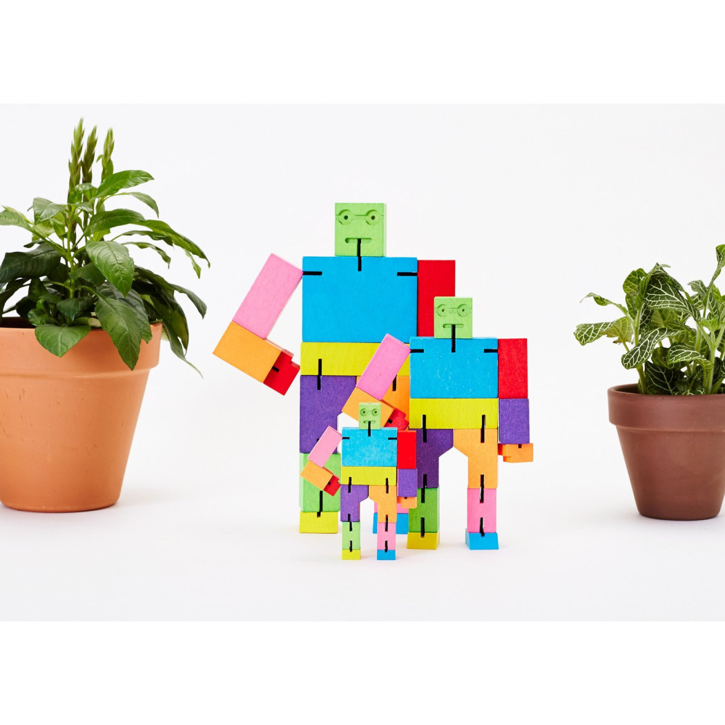 Small Multi - Drewniane Klocki Roboty - CUBEBOT