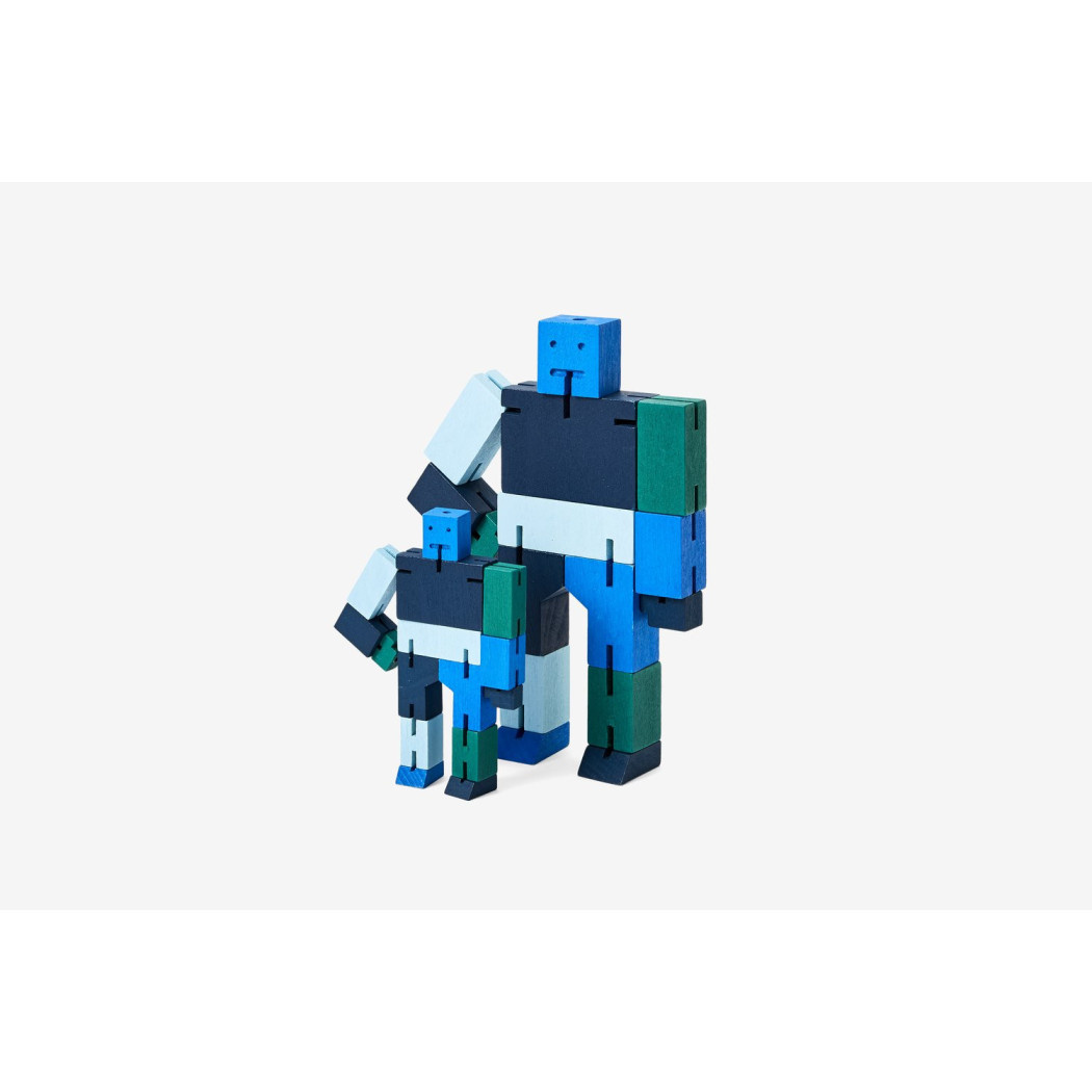 Multi Blue Micro Capsule - Drewniane Klocki Roboty - CUBEBOT