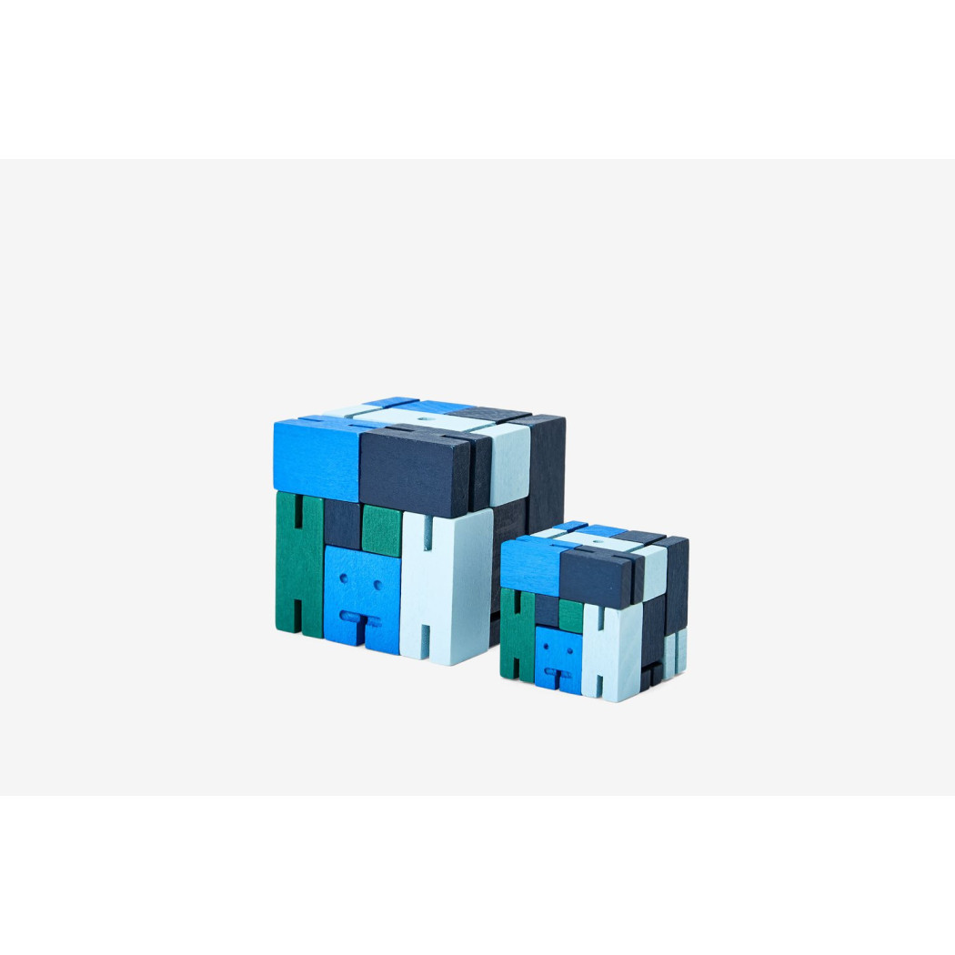 Multi Blue Micro Capsule - Drewniane Klocki Roboty - CUBEBOT