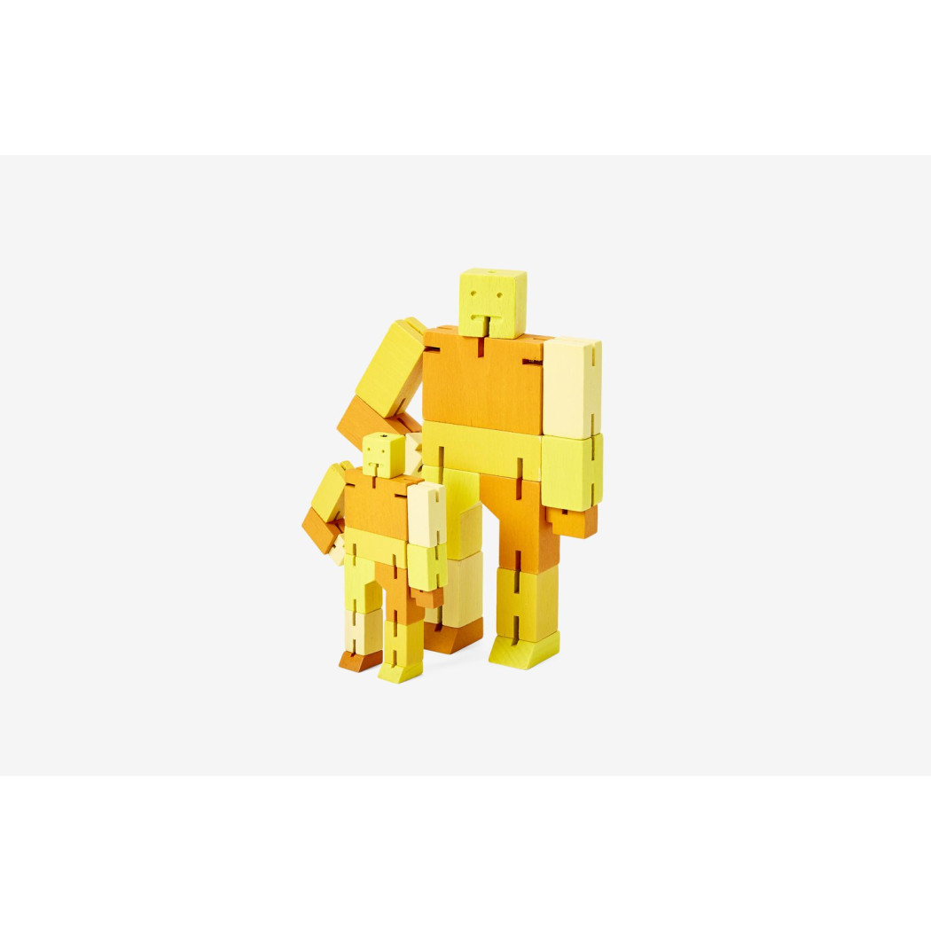 WYPRZEDAŻ Multi Yellow Micro Capsule - Drewniane Klocki Roboty - CUBEBOT
