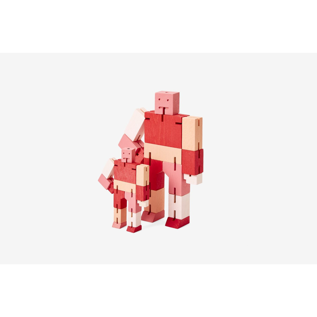 WYPRZEDAŻ Multi Red Micro Capsule - Drewniane Klocki Roboty - CUBEBOT