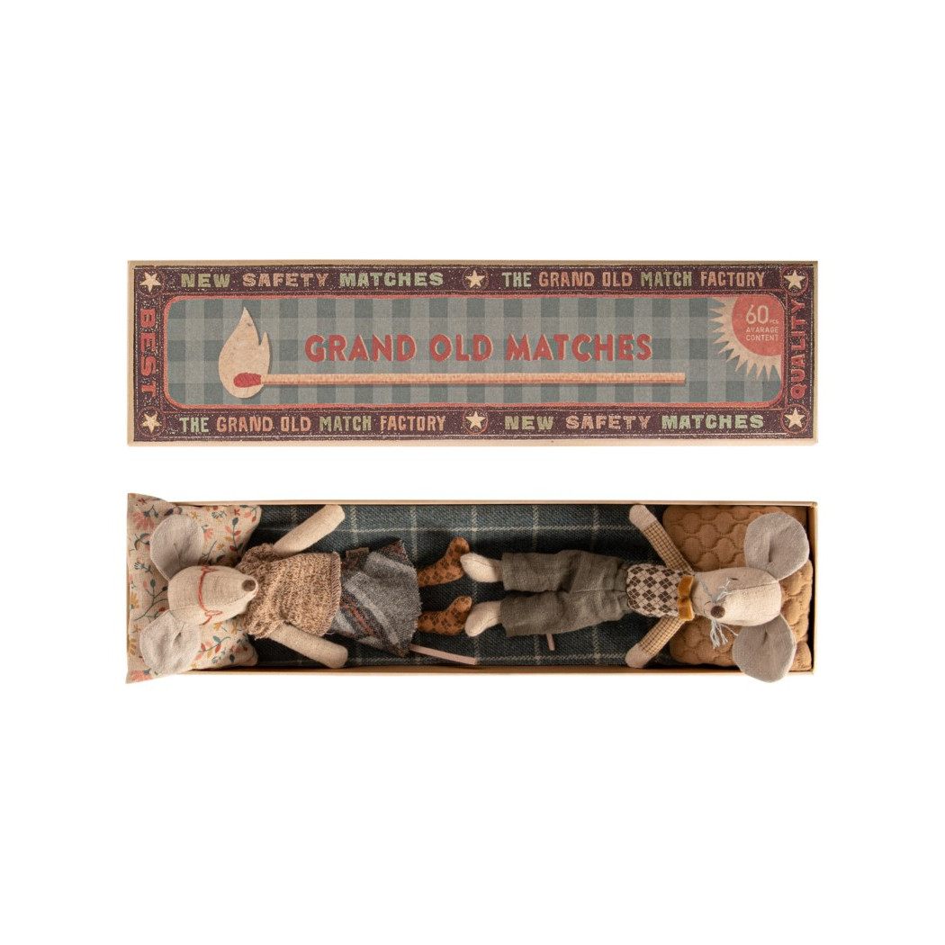 Babcia i Dziadek w Pudełeczku - Grandma & Grandpa Mice In Matchbox - Grandma & Grandpa - Maileg