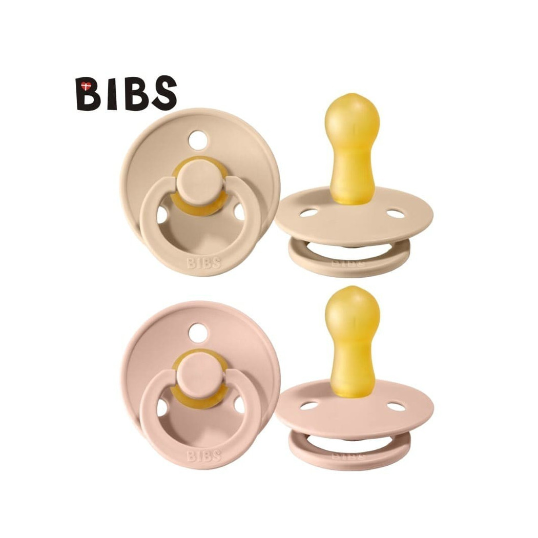 Vanilla & Blush M - dwupak - Smoczek Uspokajający Kauczuk Hevea- Bibs
