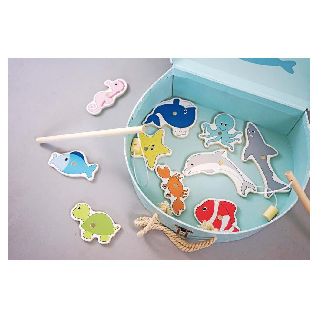 Łowienie Rybek -  Gra Zręcznościowa z Drewnianą Wędką - JaBaDaBaDo