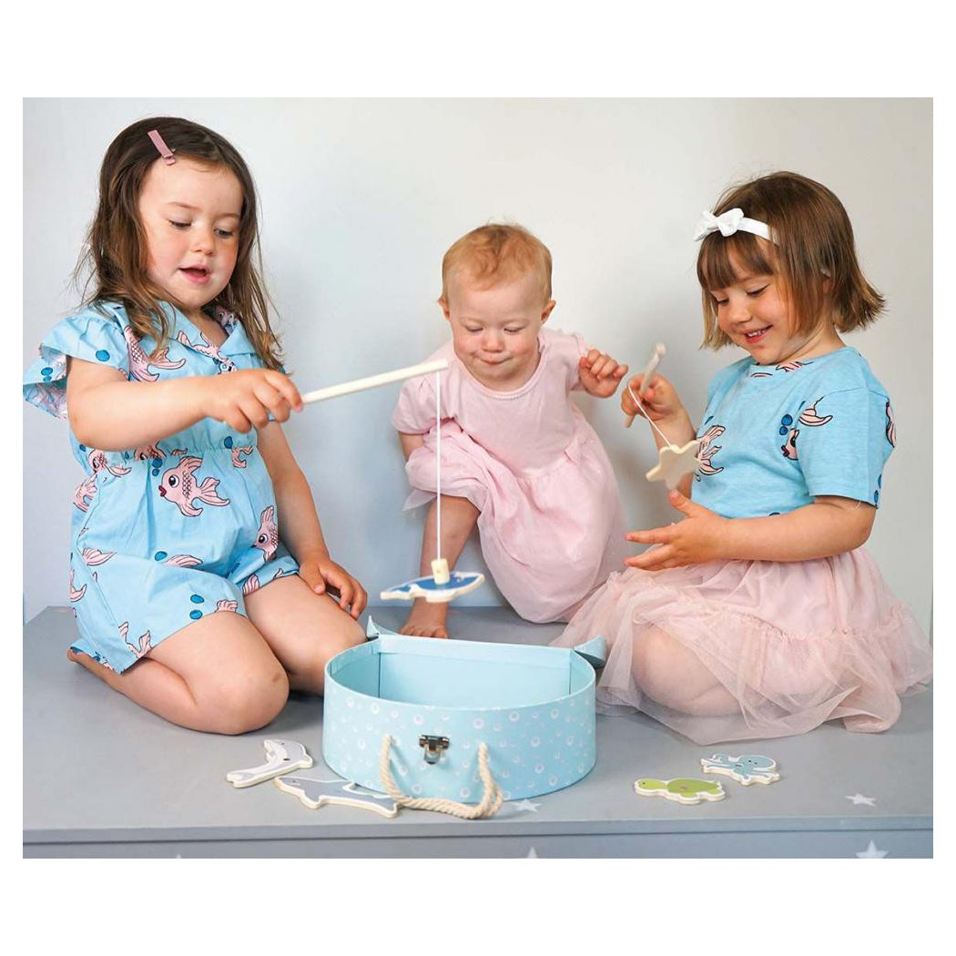 Łowienie Rybek -  Gra Zręcznościowa z Drewnianą Wędką - JaBaDaBaDo