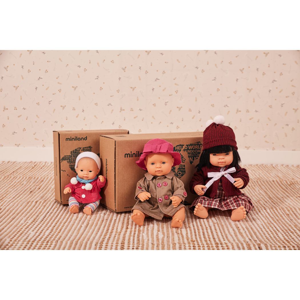 Europejczyk 21 cm - Lalka Chłopiec Europejczyk - Miniland Baby - Miniland