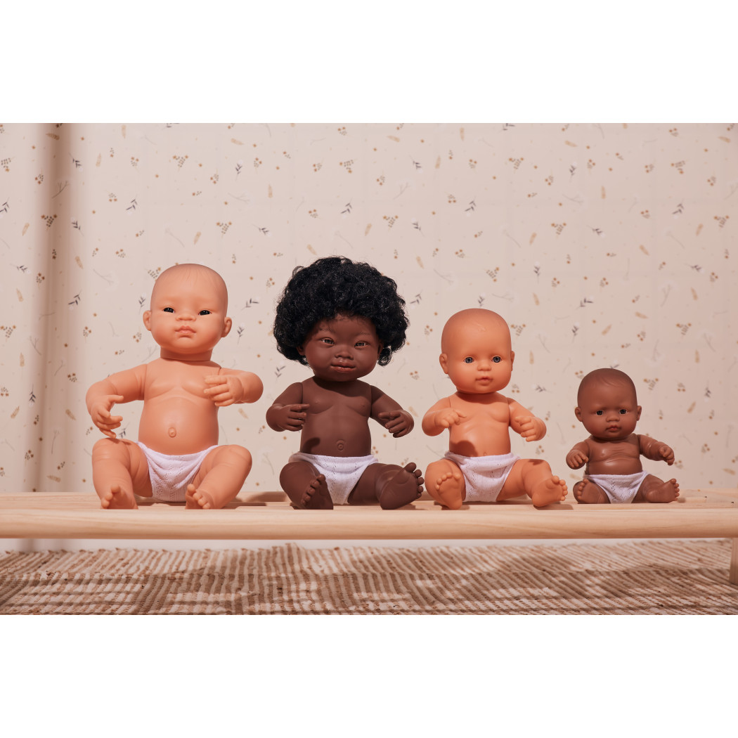 Afrykańczyk 21 cm - Lalka Chłopiec Afrykańczyk - Miniland Baby - Miniland