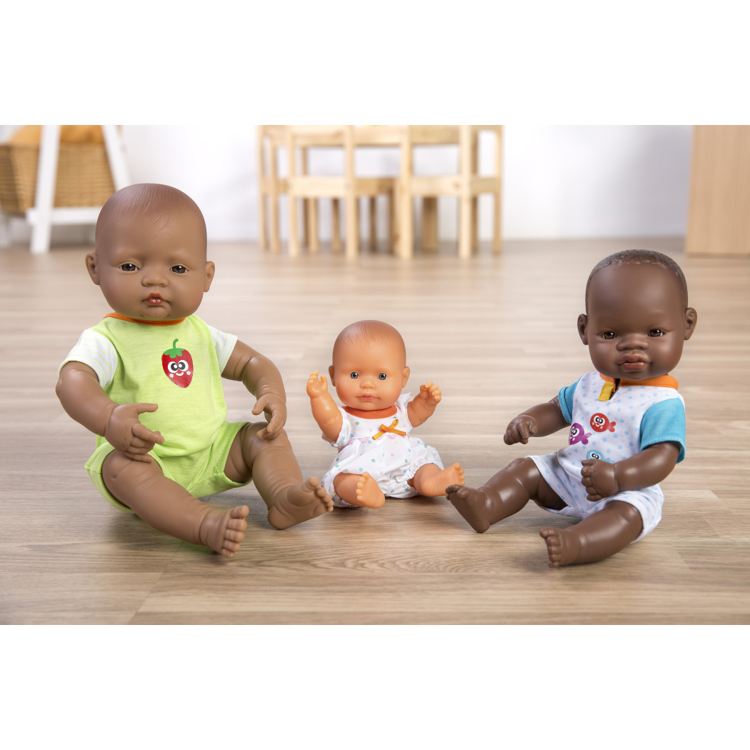 Afrykańczyk 32 - Lalka Chłopiec Afrykańczyk 32 cm + Ubranko Miniland Baby - Miniland Doll - Miniland