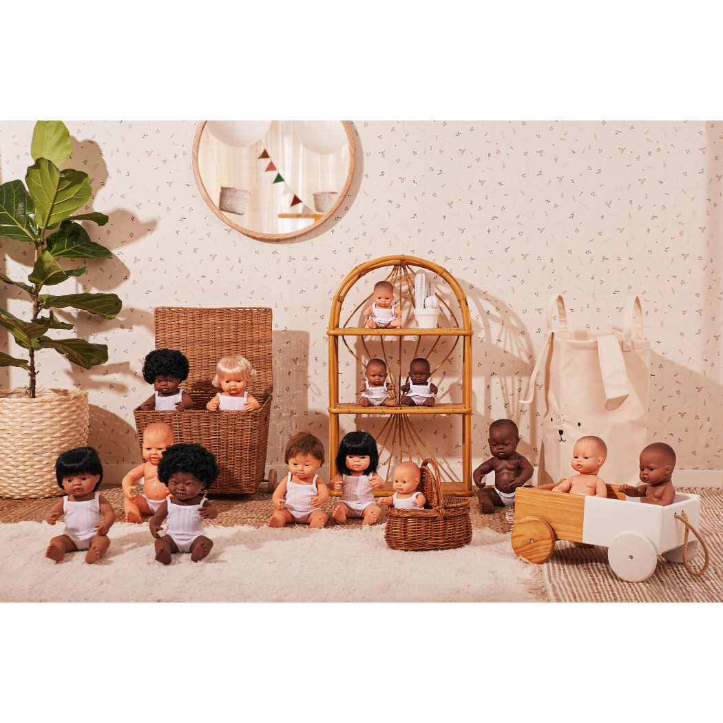 WYPRZEDAŻ Azjata 32 - Lalka Chłopiec Azjata 32 cm + Ubranko Miniland Baby - Miniland Doll - Miniland