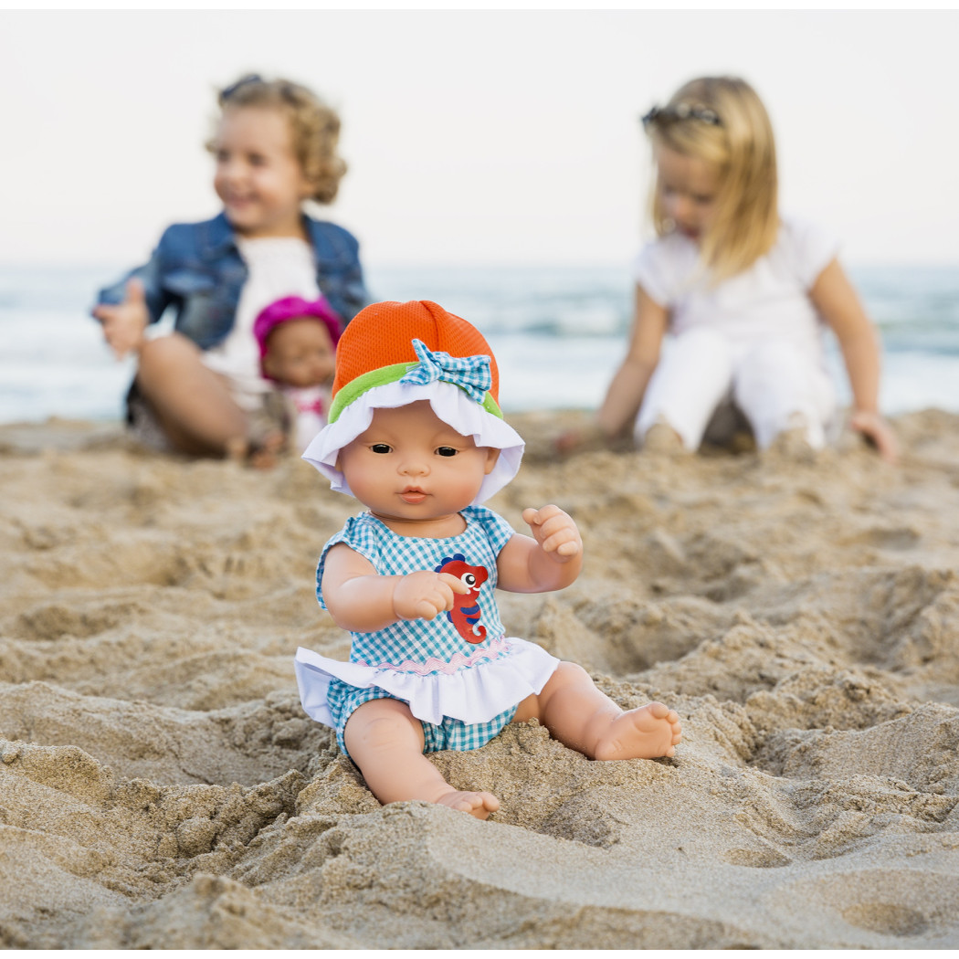 WYPRZEDAŻ Azjata 32 - Lalka Chłopiec Azjata 32 cm + Ubranko Miniland Baby - Miniland Doll - Miniland