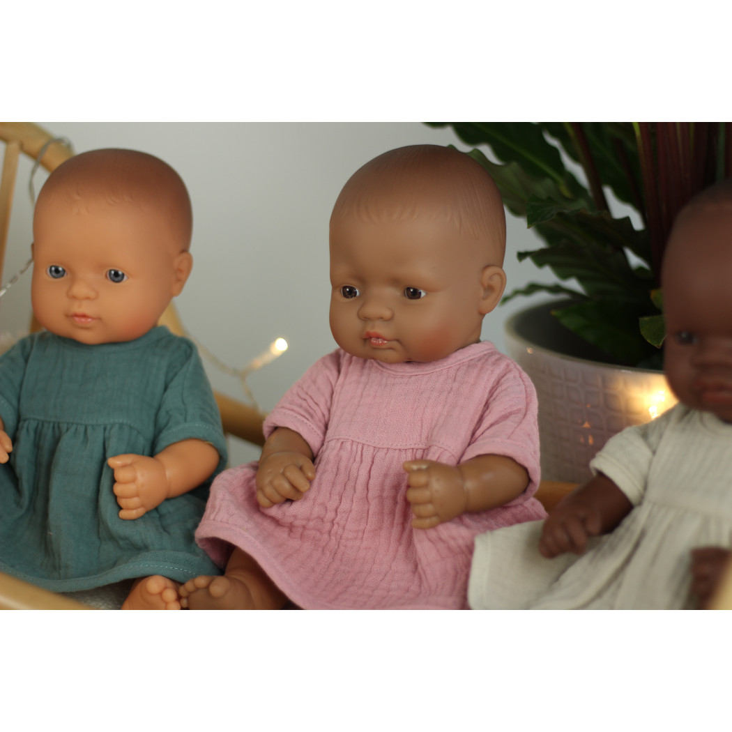 Europejka 32 - Lalka Dziewczynka Europejka 32 cm + Ubranko Miniland Baby - Miniland Doll - Miniland