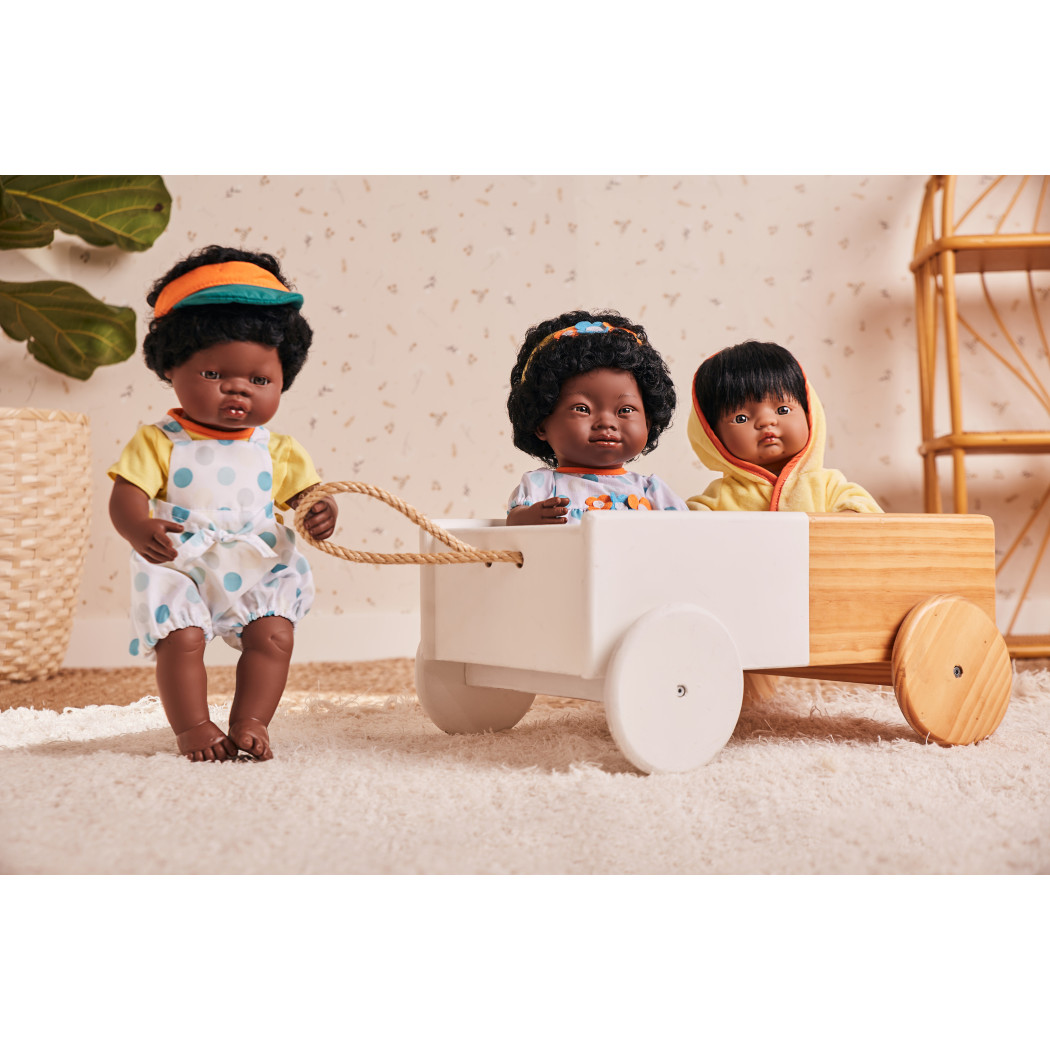 Afrykanka 38 cm - Lalka Dziewczynka Afrykanka - Miniland Doll - Miniland