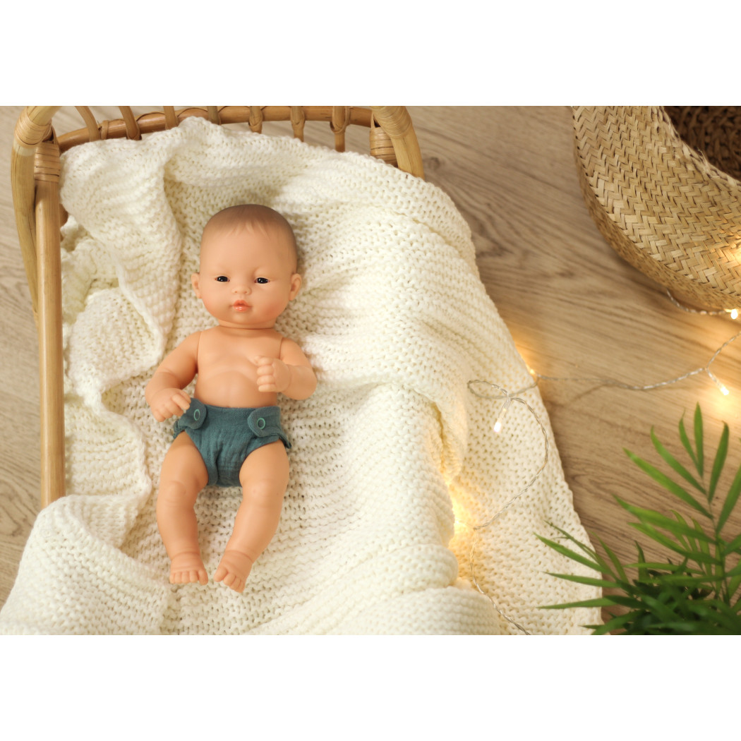 WYPRZEDAŻ Azjata 32 - Lalka Chłopiec Azjata 32 cm + Ubranko Miniland Baby - Miniland Doll - Miniland