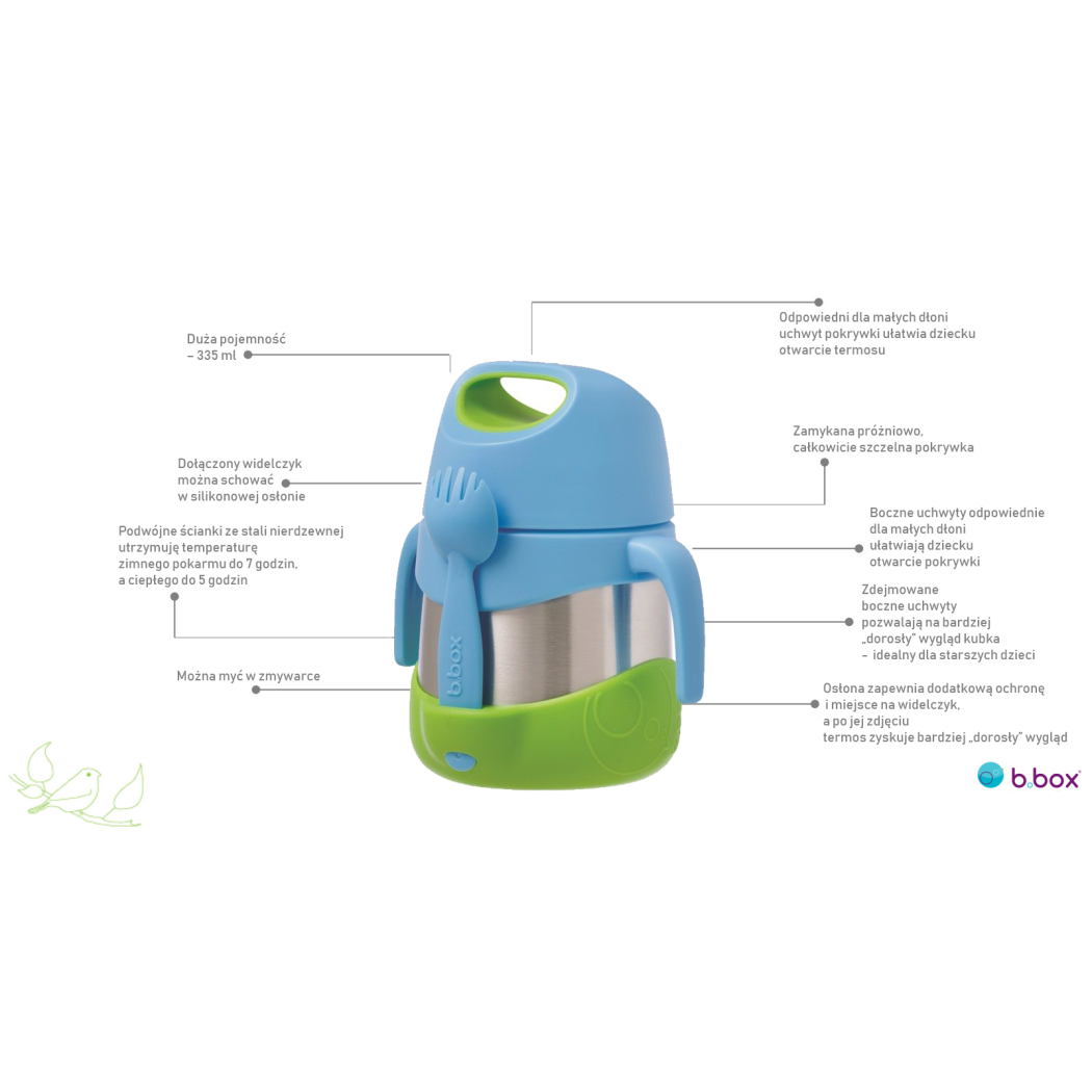 Blue Slate - Termos na jedzenie - Niebiesko/ Stalowy - B.BOX
