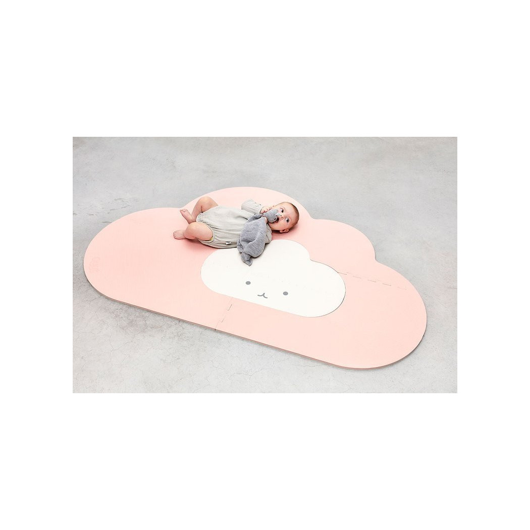 WYPRZEDAŻ Blush Rose - Mata Do Zabawy Piankowa Podłogowa - Chmurka Playmat - 145x90 cm- Quut