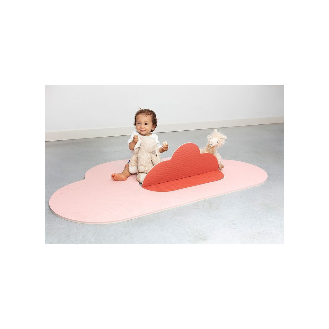 WYPRZEDAŻ Blush Rose - Mata Do Zabawy Piankowa Podłogowa - Chmurka Playmat - 145x90 cm- Quut