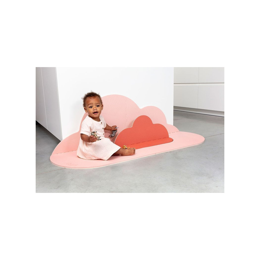 WYPRZEDAŻ Blush Rose - Mata Do Zabawy Piankowa Podłogowa - Chmurka Playmat - 145x90 cm- Quut