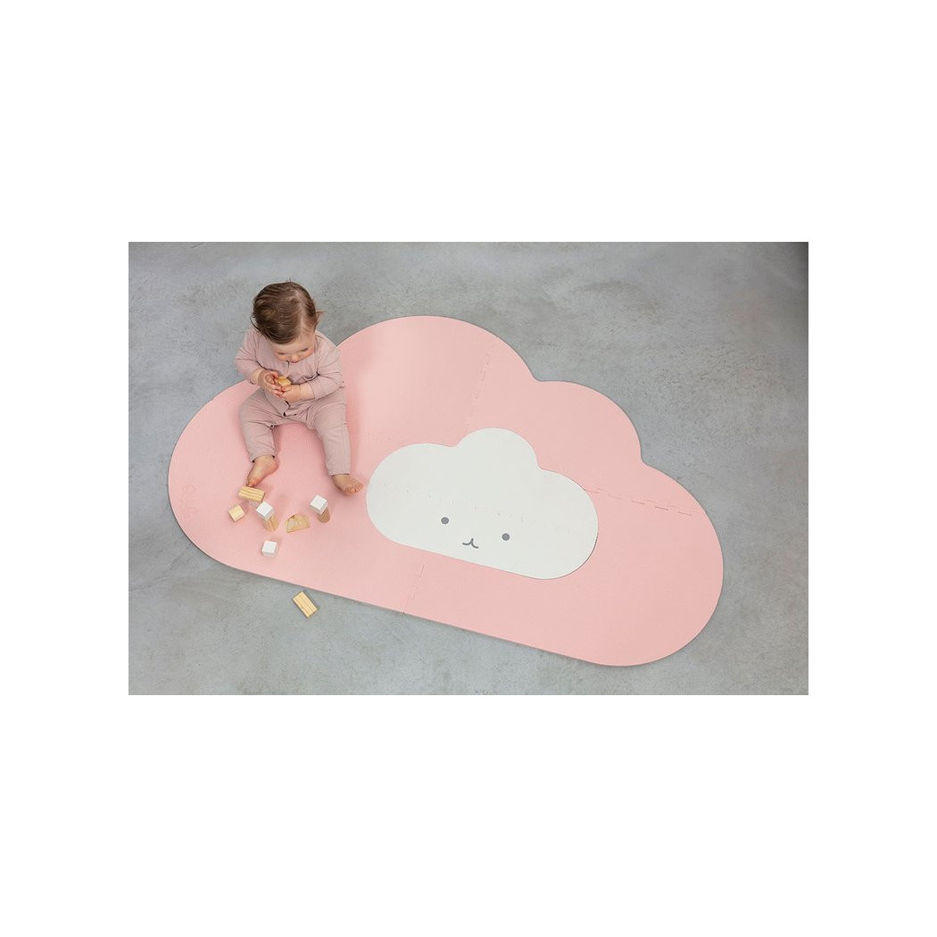 WYPRZEDAŻ Blush Rose - Mata Do Zabawy Piankowa Podłogowa - Chmurka Playmat - 145x90 cm- Quut