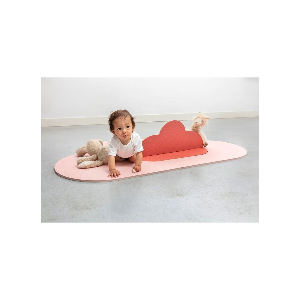 WYPRZEDAŻ Blush Rose - Mata Do Zabawy Piankowa Podłogowa - Chmurka Playmat - 145x90 cm- Quut
