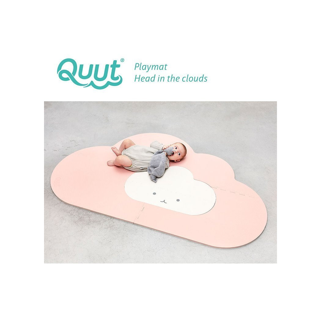 WYPRZEDAŻ Blush Rose - Mata Do Zabawy Piankowa Podłogowa - Chmurka Playmat - 145x90 cm- Quut