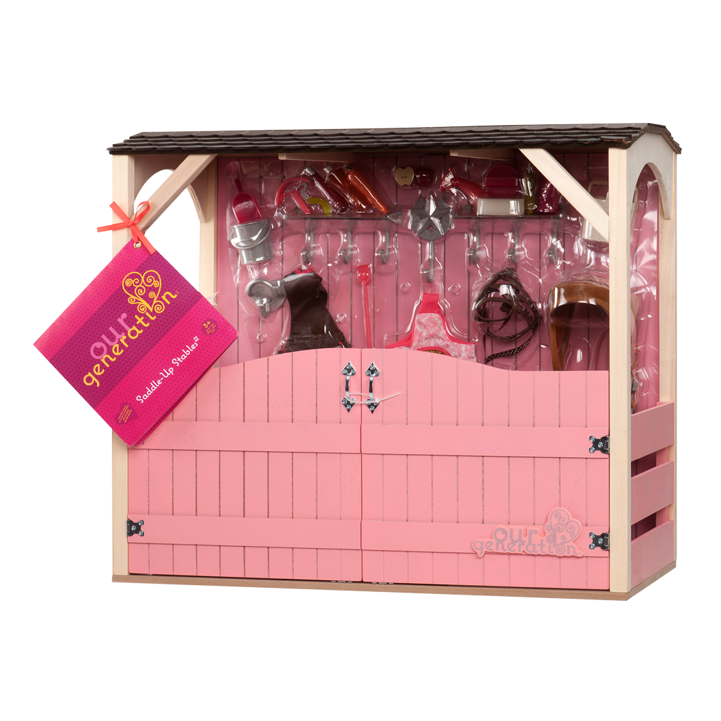Drewniana Zagroda dla Konia z Akcesoriami - Saddle-up Stables - Our Generation