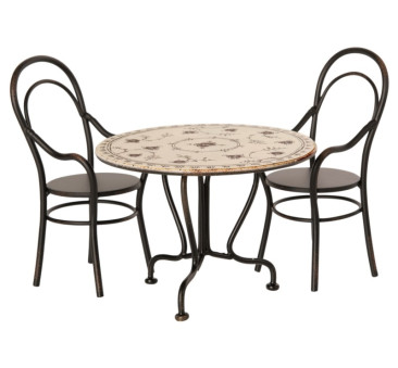OUTLET Stolik z Krzesłami - Dining Table Set With 2 Chairs - Akcesoria dla Lalek - Maileg