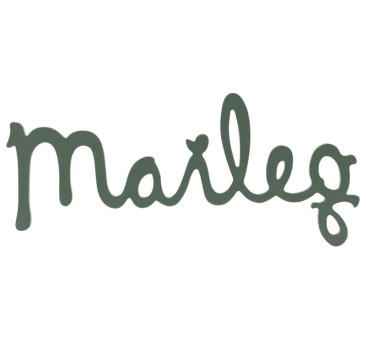 Logo Zielone - Dusty Green Wooden Logo - Akcesoria Dla Lalek - Maileg