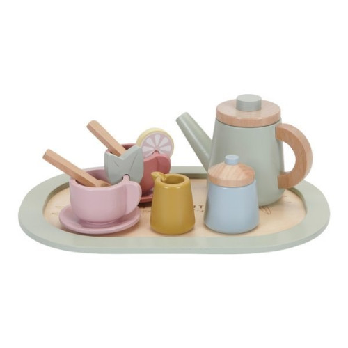 Tea Set - Kolorowy - Drewniany zestaw do herbaty - Little Dutch