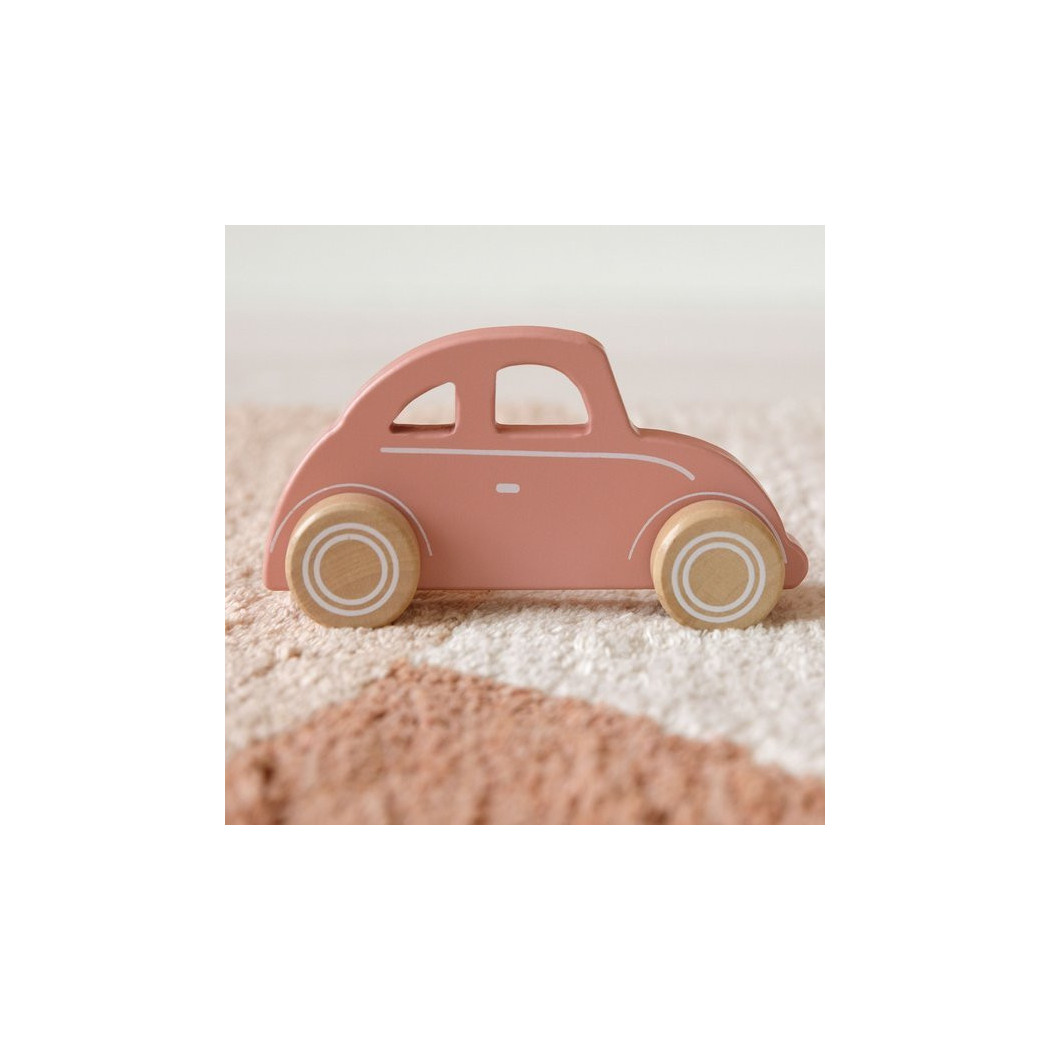 Garbus Drewniane Autko - Brudny Róż - Little Dutch