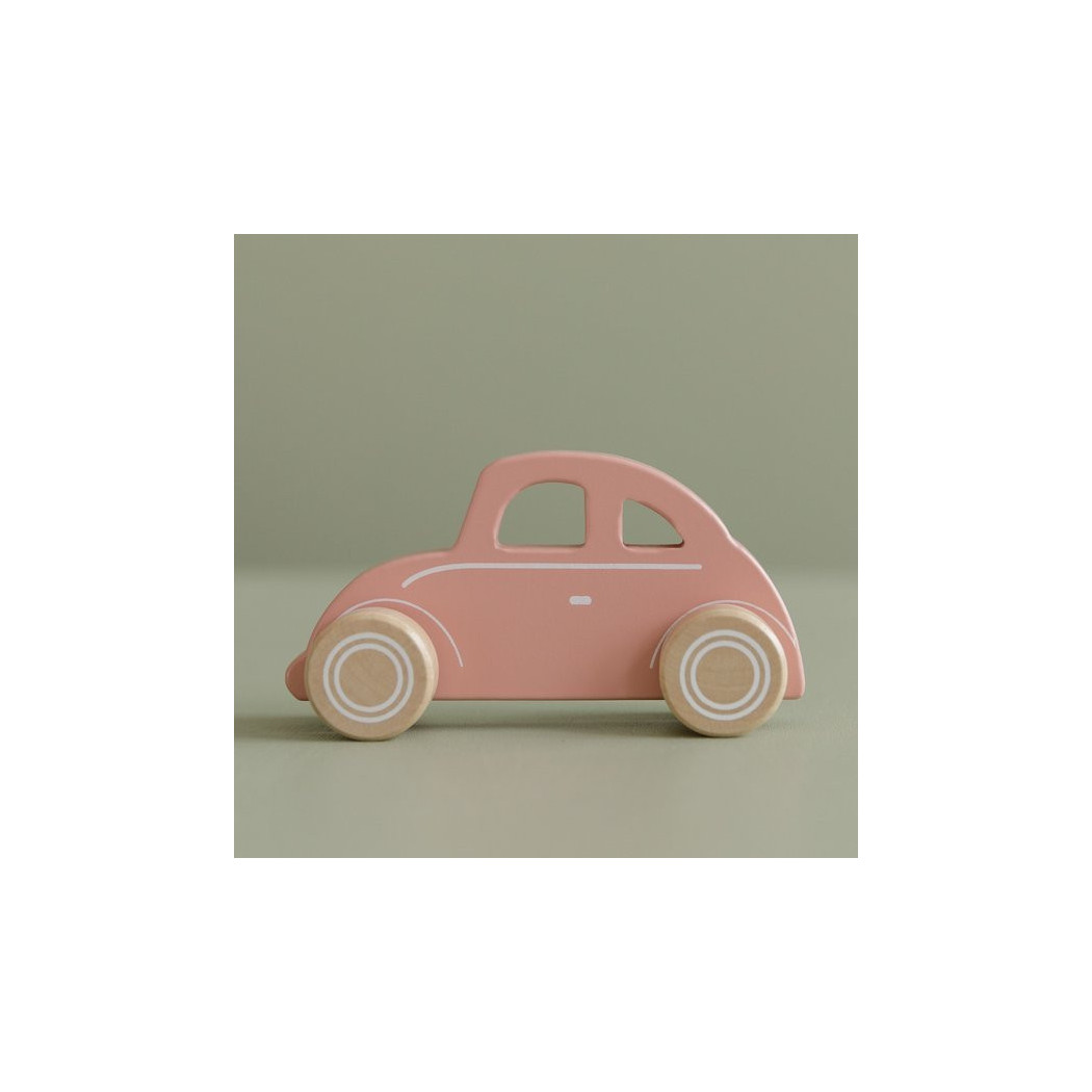 Garbus Drewniane Autko - Brudny Róż - Little Dutch