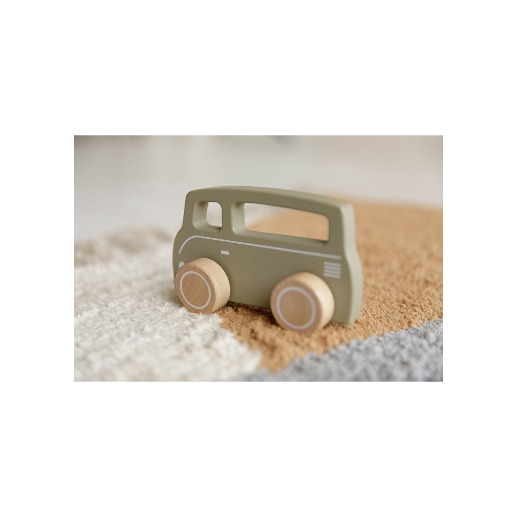 Van Drewniane Autko - Oliwkowy - Little Dutch