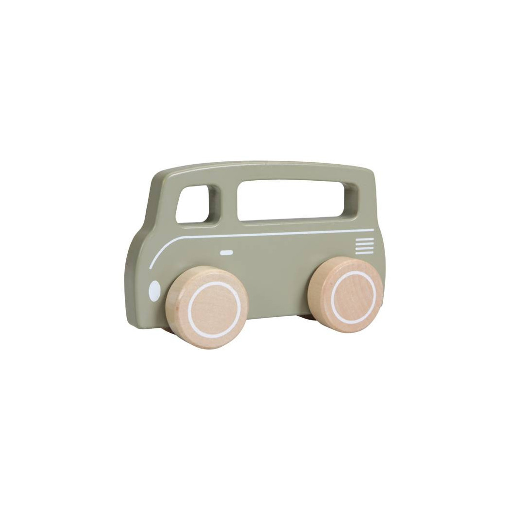 Van Drewniane Autko - Oliwkowy - Little Dutch