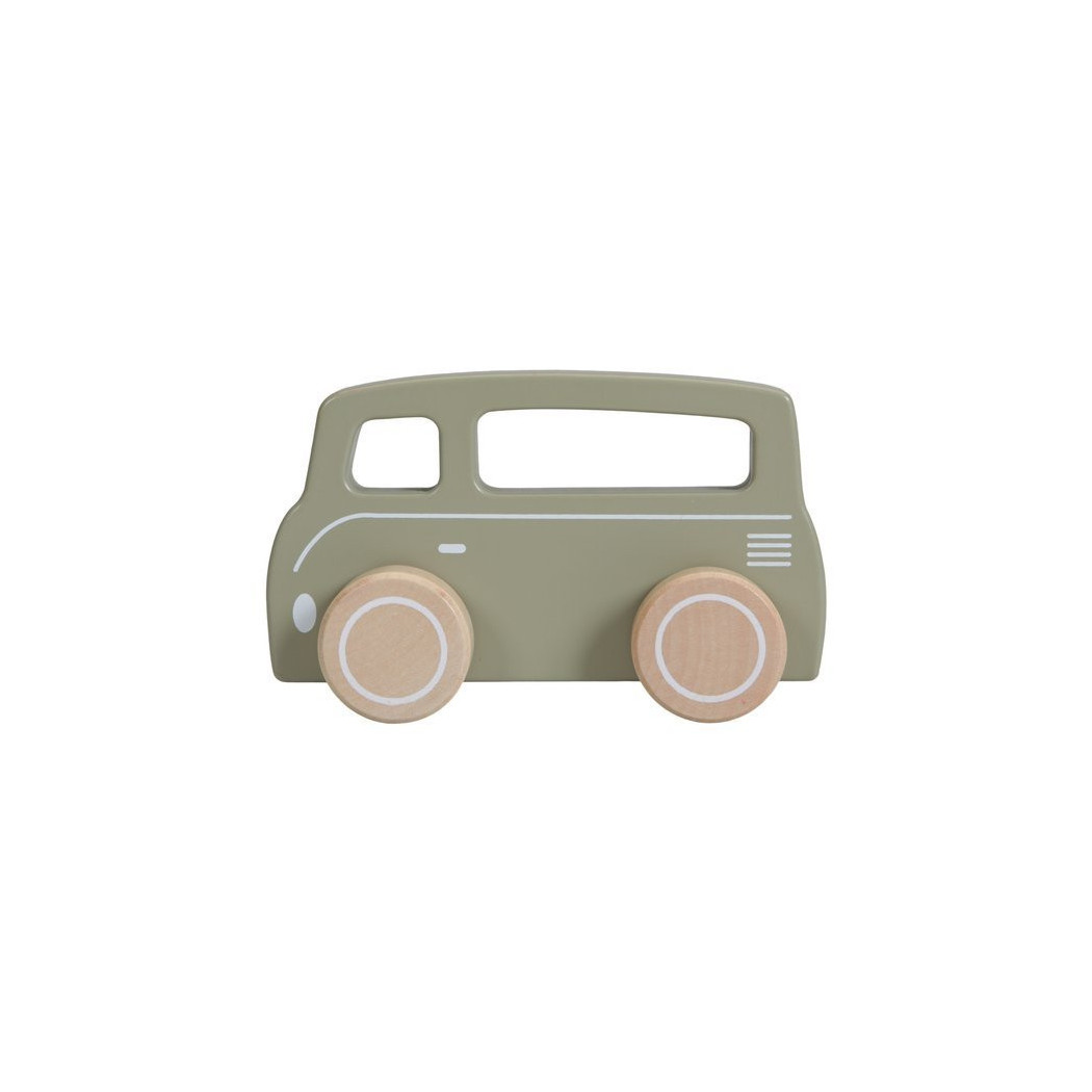 Van Drewniane Autko - Oliwkowy - Little Dutch