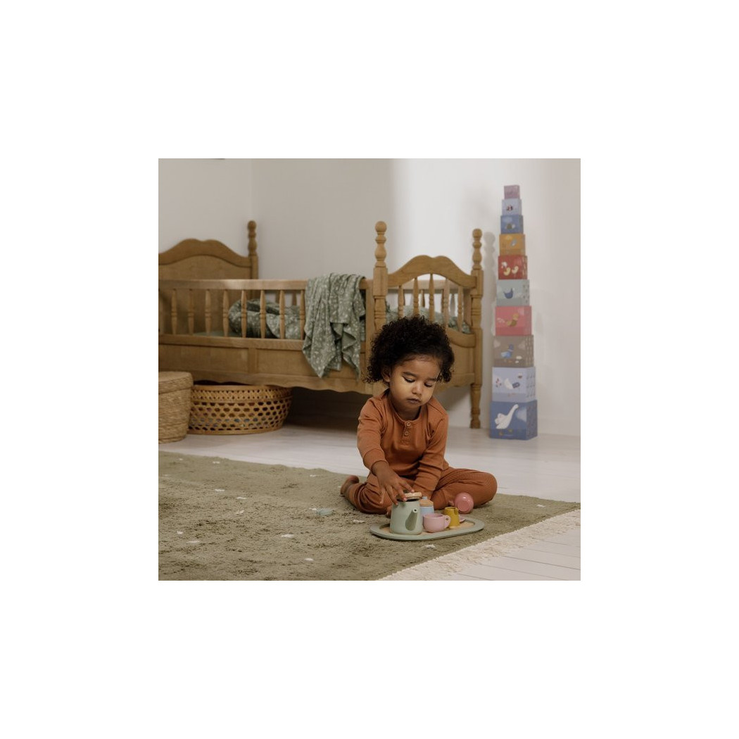 Tea Set - Kolorowy - Drewniany zestaw do herbaty - Little Dutch