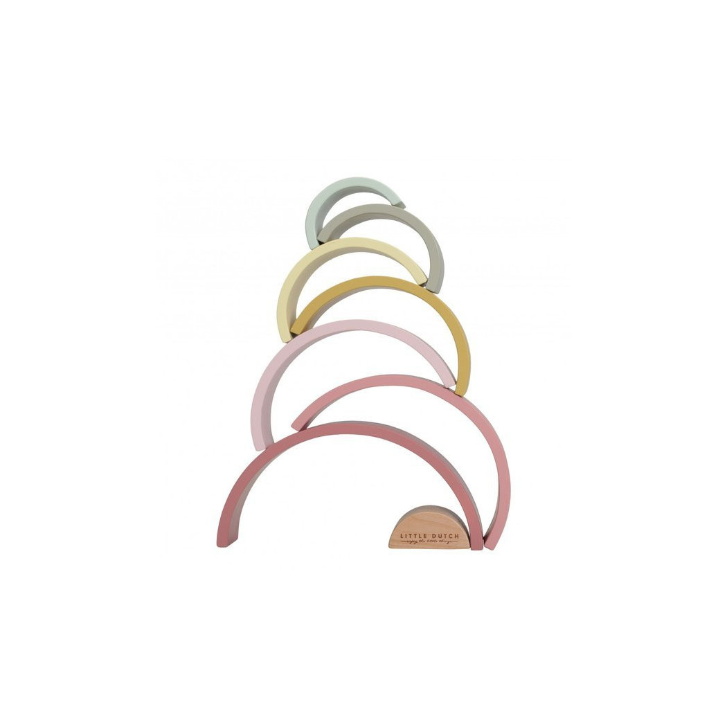 Róż - Drewniana Tęcza Nowa Kolekcja - Little Dutch