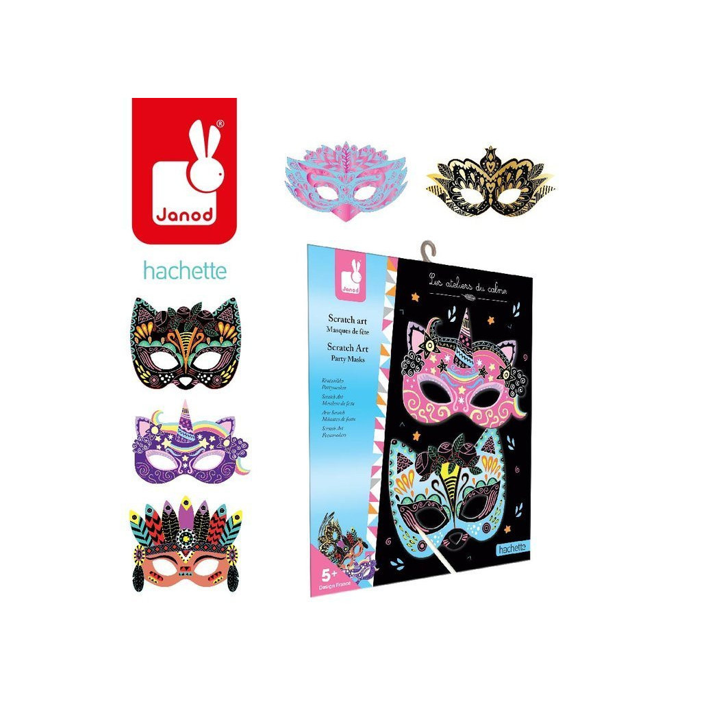 Maski Karnawałowe Do Zdrapywania - Zestaw Kreatywny - Janod