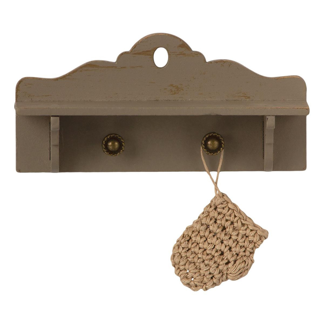 Półka Wisząca z Wieszakami - Miniature Shelf - Maileg