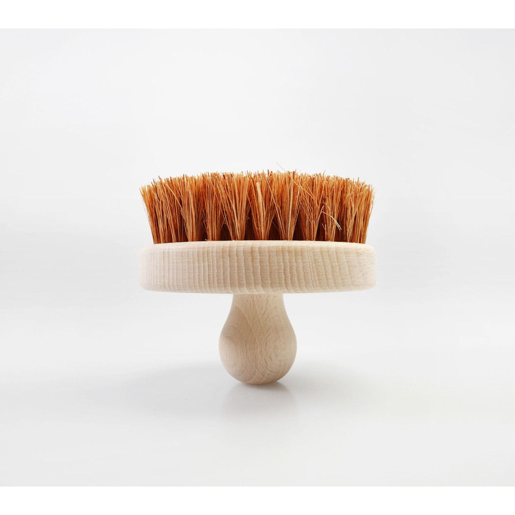 Ostra Szczotka Okrągła Kokosowa Do Masażu Na Sucho - LullaLove