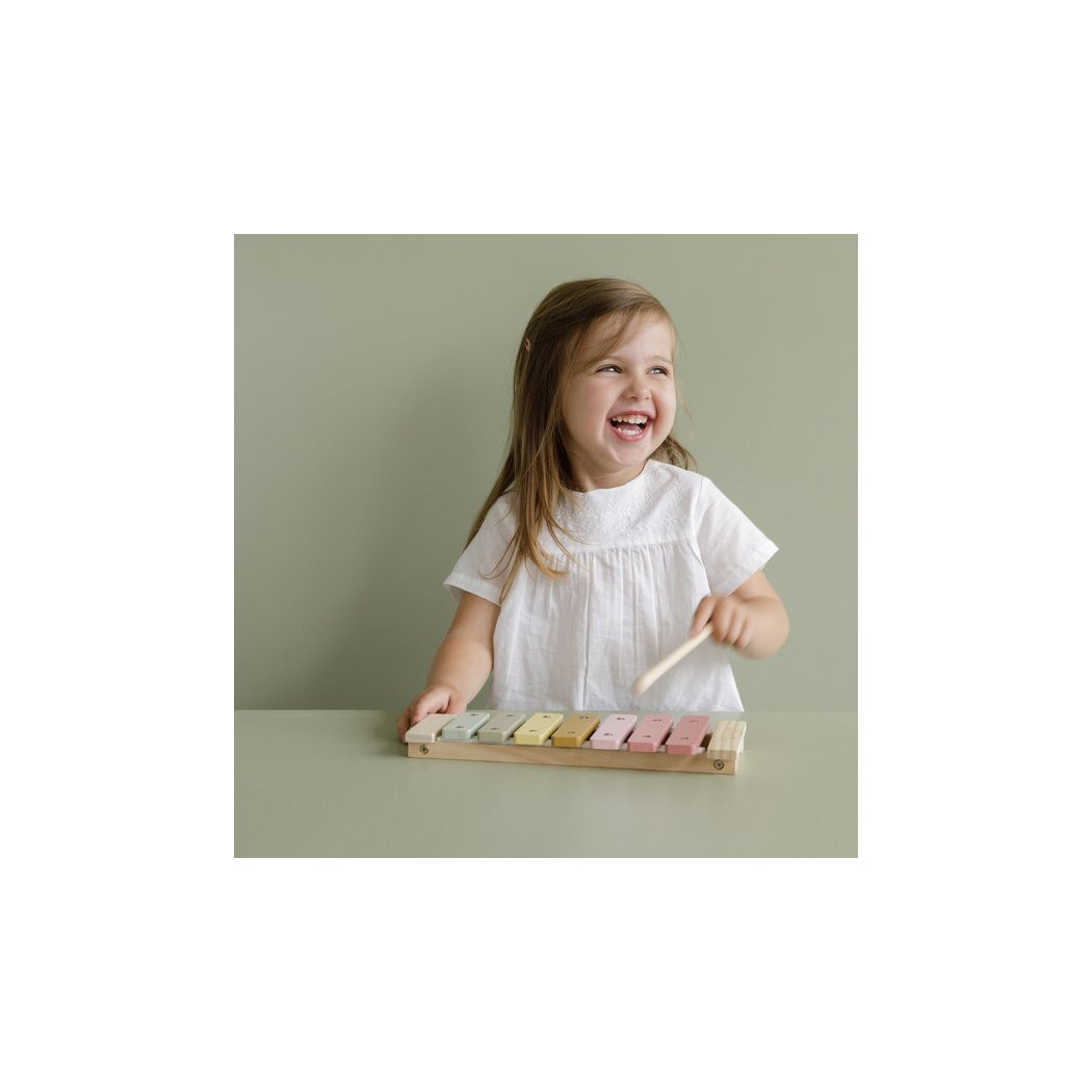 Różowe Drewniane Cymbałki Nowa Kolekcja - Little Dutch