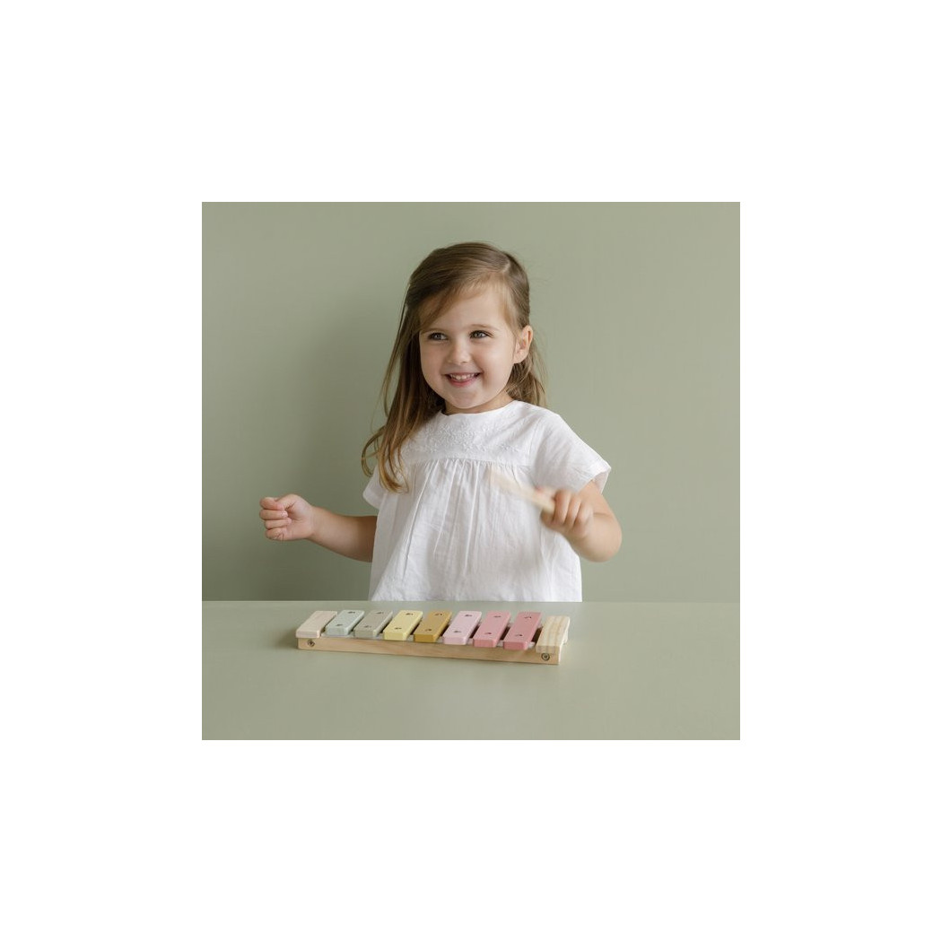 Różowe Drewniane Cymbałki Nowa Kolekcja - Little Dutch