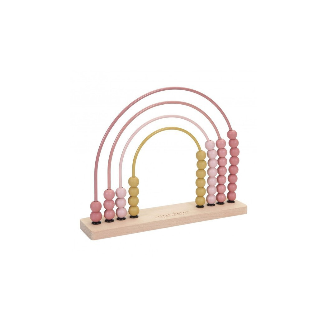 Róż - Liczydło Metalowe Tęcza - Nowa Kolekcja - Little Dutch