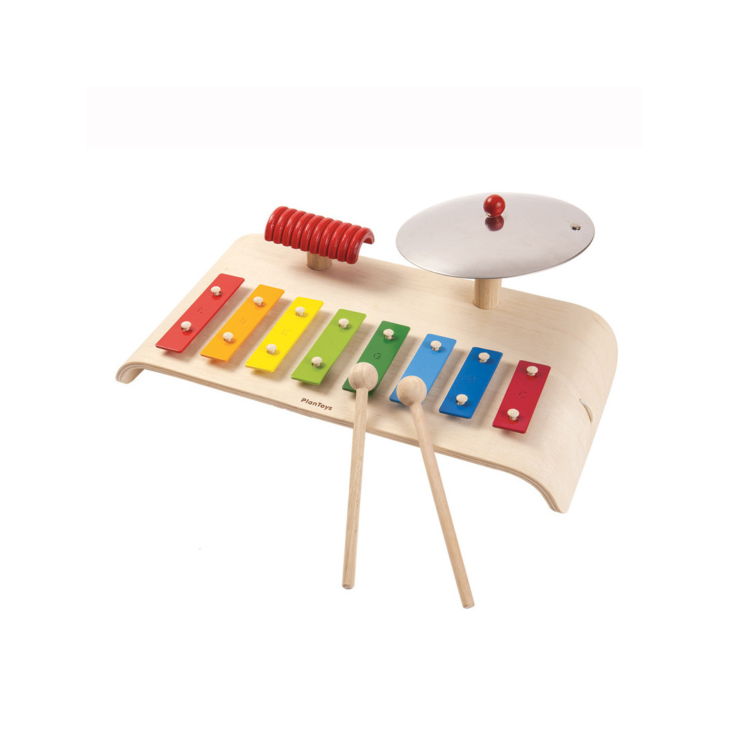 WYPRZEDAŻ Zestaw muzyczny, cymbałki, dzwonki diatoniczne - Plan Toys - Montessori