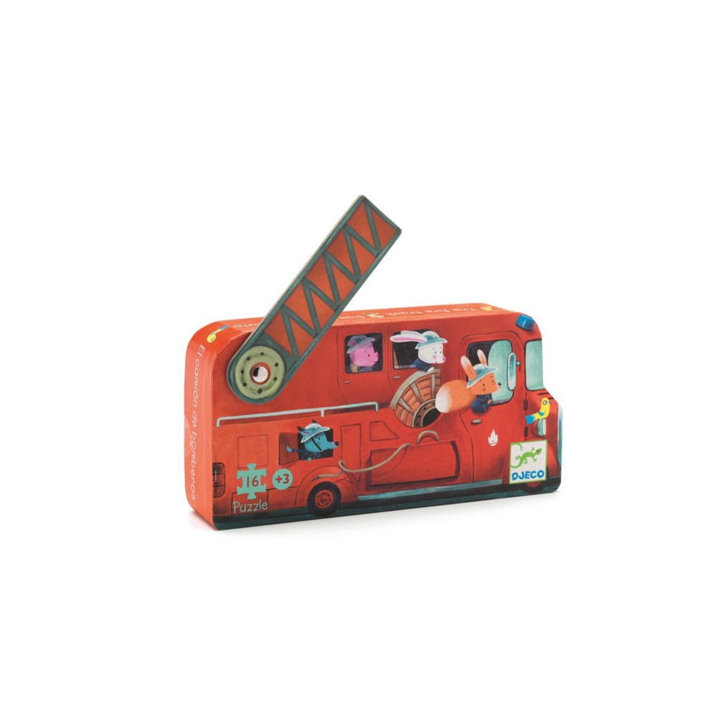 Puzzle STRAŻ POŻARNA - 16 Elementów - Djeco