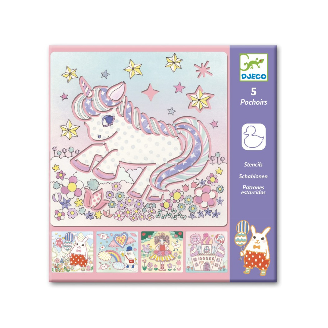Jednorożce - Szablony Do Odrysowania - Djeco