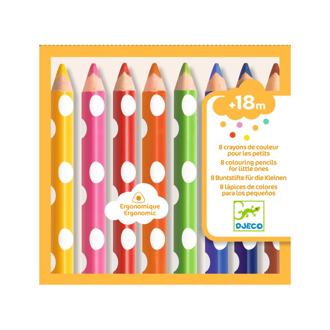 Zestaw 8 Kredek Dla Maluchów - Djeco
