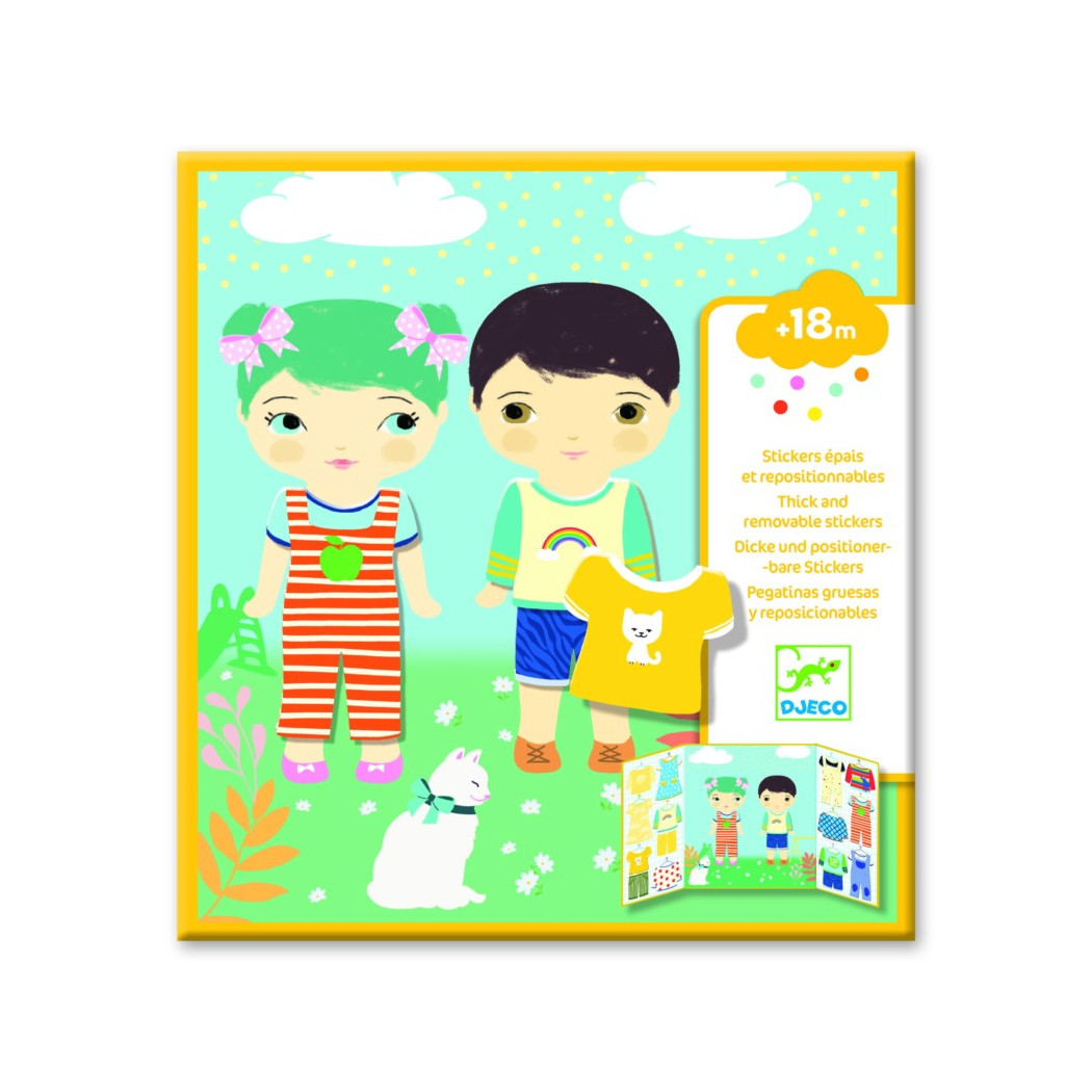 Ubrania - Zestaw z Naklejkami Wielokrotnego Użytku - Djeco