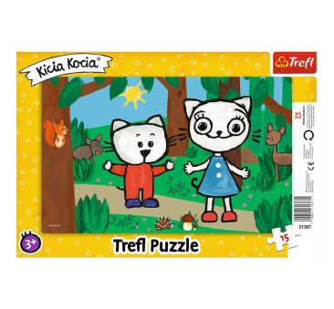 Puzzle Ramkowe - 15 elementów - Kicia Kocia - Trefl