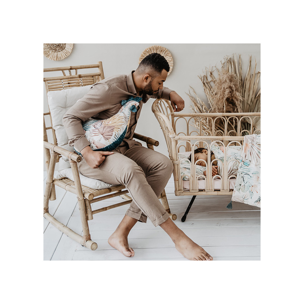 Boho Palms Light & Deep Ocean - Bambusowa Kura Babci Dany - La Millou